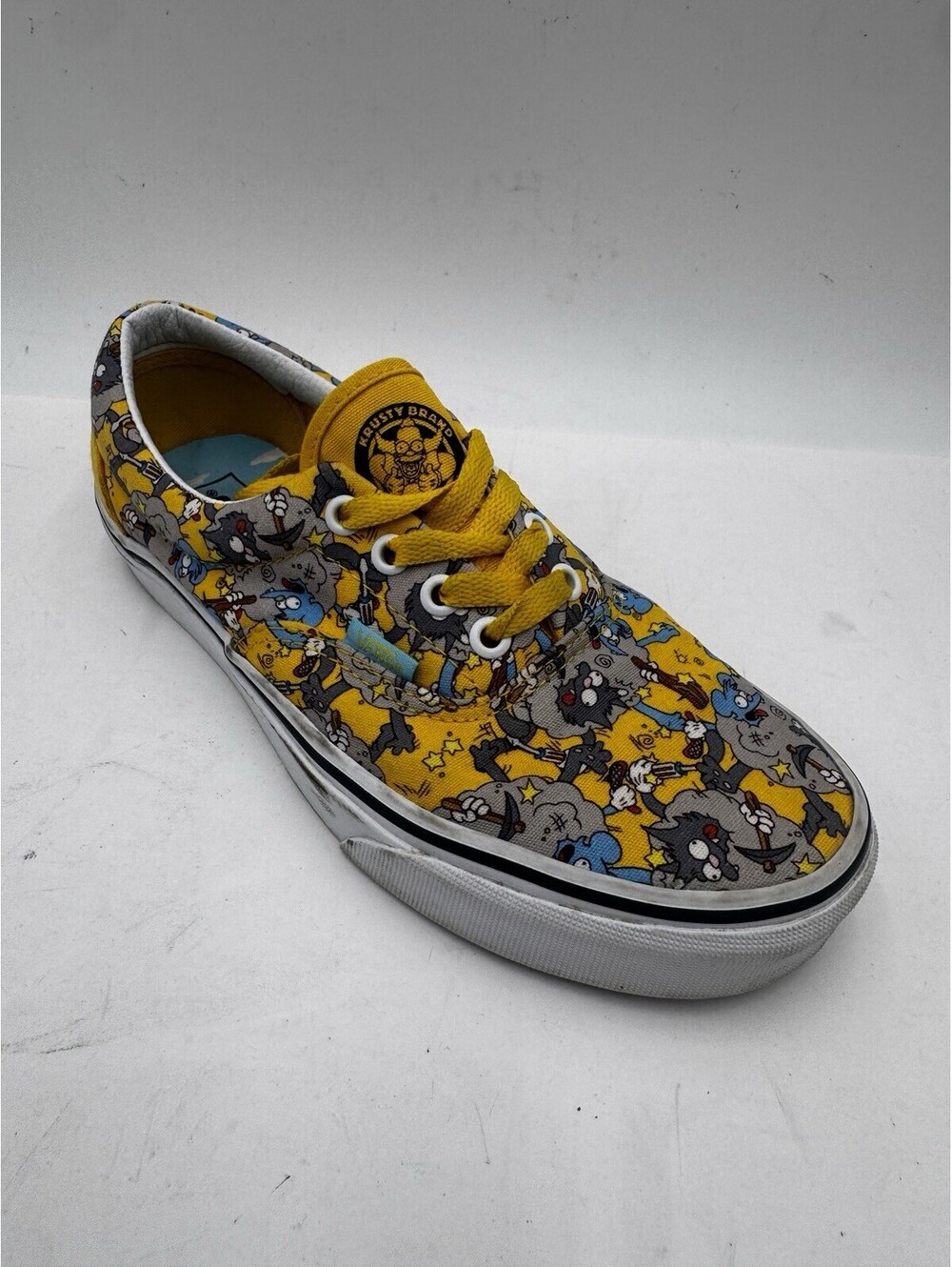 Vans Krusty Brand The Simpsons Sneakers Yellow Cartoon Women’s Size 7.5 Shoes